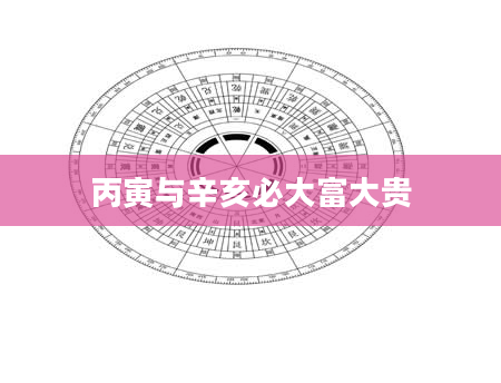 丙寅与辛亥必大富大贵
