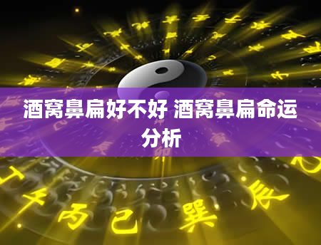 酒窝鼻扁好不好 酒窝鼻扁命运分析