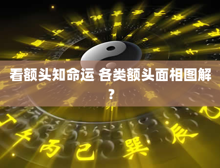 看额头知命运 各类额头面相图解？