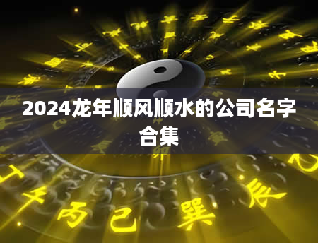 2024龙年顺风顺水的公司名字合集