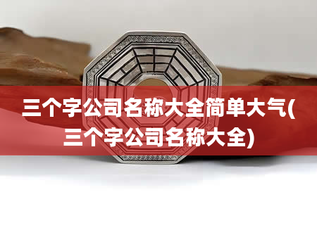 三个字公司名称大全简单大气(三个字公司名称大全)