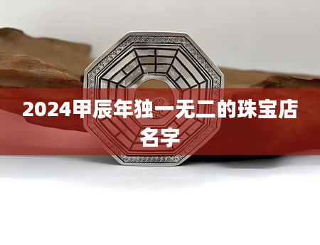 2024甲辰年独一无二的珠宝店名字
