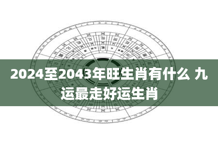 2024至2043年旺生肖有什么 九运最走好运生肖