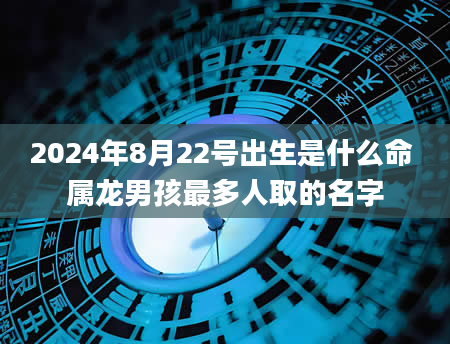 2024年8月22号出生是什么命 属龙男孩最多人取的名字