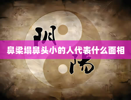 鼻梁塌鼻头小的人代表什么面相