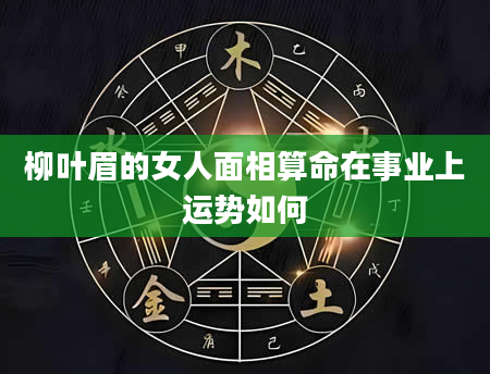 柳叶眉的女人面相算命在事业上运势如何