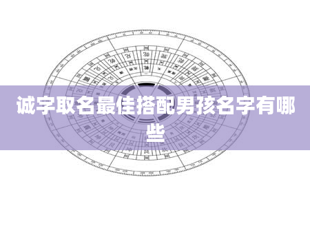 诚字取名最佳搭配男孩名字有哪些