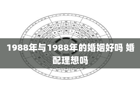 1988年与1988年的婚姻好吗 婚配理想吗