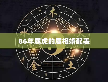 86年属虎的属相婚配表