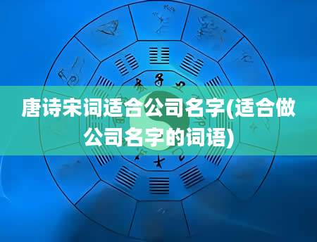 唐诗宋词适合公司名字(适合做公司名字的词语)