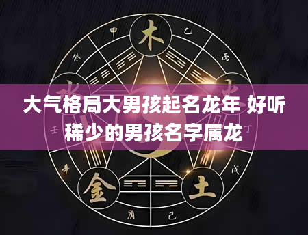 大气格局大男孩起名龙年 好听稀少的男孩名字属龙