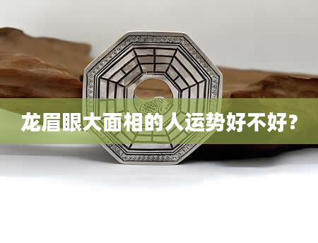 龙眉眼大面相的人运势好不好？