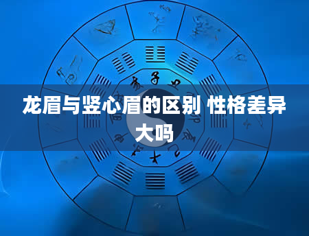 龙眉与竖心眉的区别 性格差异大吗