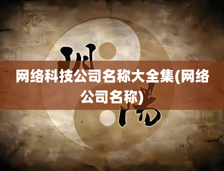 网络科技公司名称大全集(网络公司名称)
