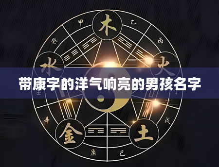 带康字的洋气响亮的男孩名字