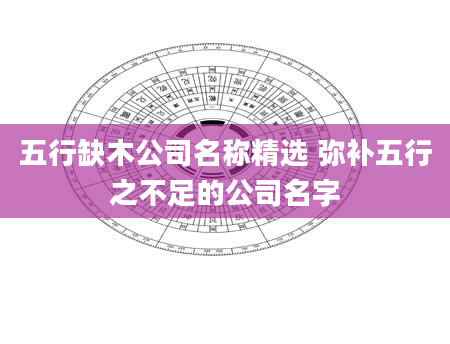 五行缺木公司名称精选 弥补五行之不足的公司名字