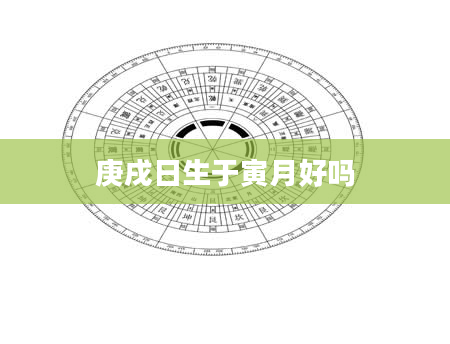 庚戌日生于寅月好吗