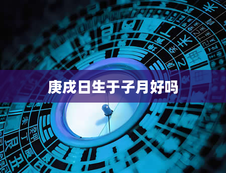 庚戌日生于子月好吗