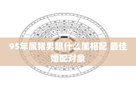 95年属猪男跟什么属相配 最佳婚配对象