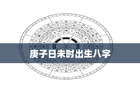 庚子日未时出生八字