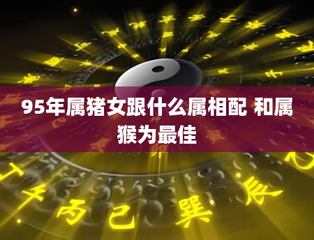 95年属猪女跟什么属相配 和属猴为最佳