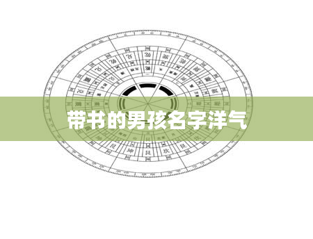 带书的男孩名字洋气