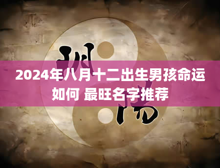 2024年八月十二出生男孩命运如何 最旺名字推荐