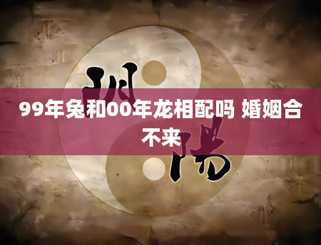 99年兔和00年龙相配吗 婚姻合不来