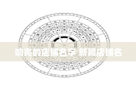 响亮的店铺名字 新颖店铺名