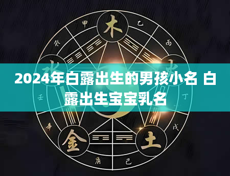 2024年白露出生的男孩小名 白露出生宝宝乳名