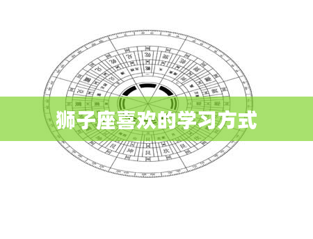 狮子座喜欢的学习方式