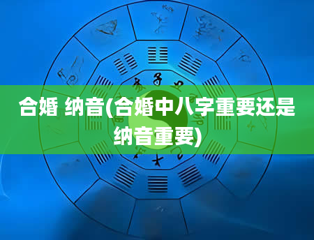 合婚 纳音(合婚中八字重要还是纳音重要)