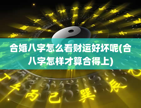 合婚八字怎么看财运好坏呢(合八字怎样才算合得上)