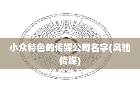 小众特色的传媒公司名字(风驰传媒)