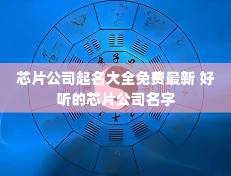 芯片公司起名大全免费最新 好听的芯片公司名字