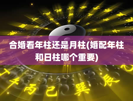 合婚看年柱还是月柱(婚配年柱和日柱哪个重要)