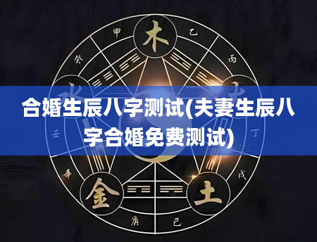 合婚生辰八字测试(夫妻生辰八字合婚免费测试)