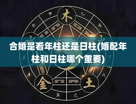 合婚是看年柱还是日柱(婚配年柱和日柱哪个重要)