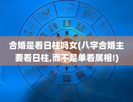 合婚是看日柱吗女(八字合婚主要看日柱,而不是单看属相!)