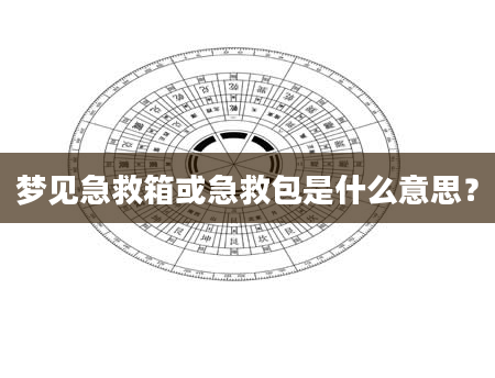 梦见急救箱或急救包是什么意思？