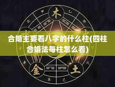 合婚主要看八字的什么柱(四柱合婚法每柱怎么看)