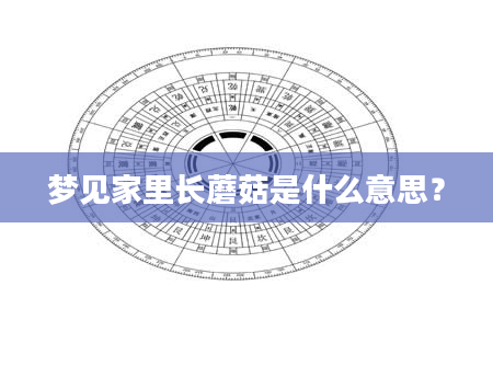 梦见家里长蘑菇是什么意思？
