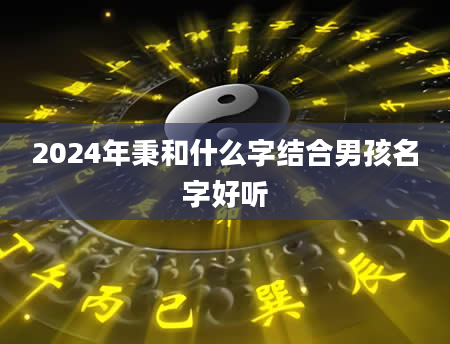 2024年秉和什么字结合男孩名字好听