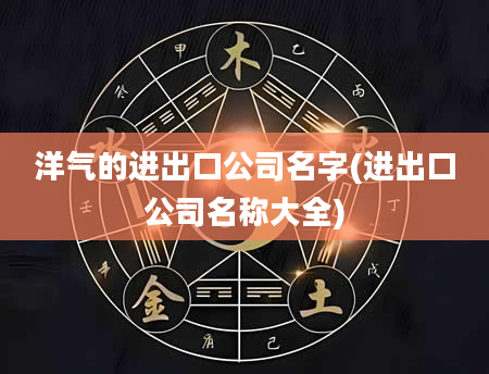 洋气的进出口公司名字(进出口公司名称大全)