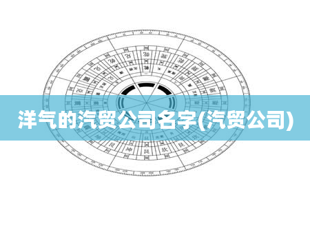 洋气的汽贸公司名字(汽贸公司)
