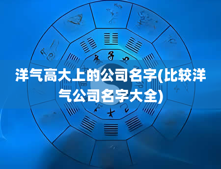 洋气高大上的公司名字(比较洋气公司名字大全)