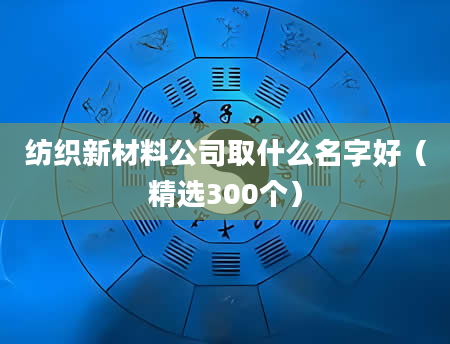 纺织新材料公司取什么名字好（精选300个）