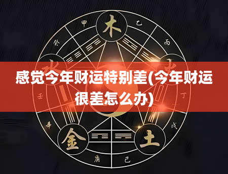 感觉今年财运特别差(今年财运很差怎么办)