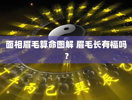面相眉毛算命图解 眉毛长有福吗？