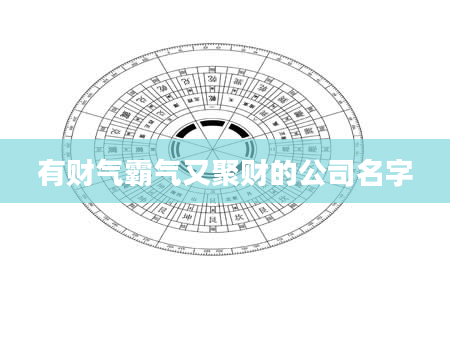 有财气霸气又聚财的公司名字